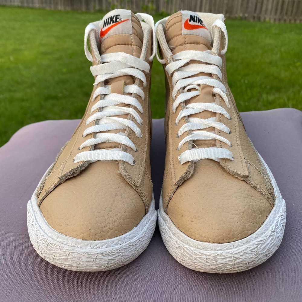 Nike Blazer Leather Mid 2016 Linen GS Sneaker SZ: Youth 5Y RARE 895850-202 - Picture 2 of 12